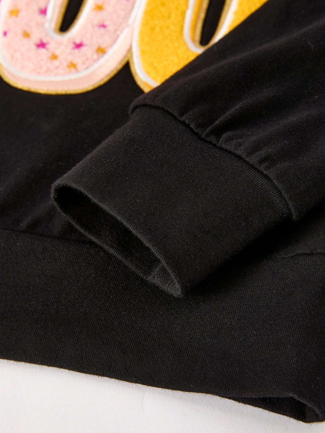 Fall Halloween & Thanksgiving “BOO” Chenille Patches Girls Long Sleeve Set