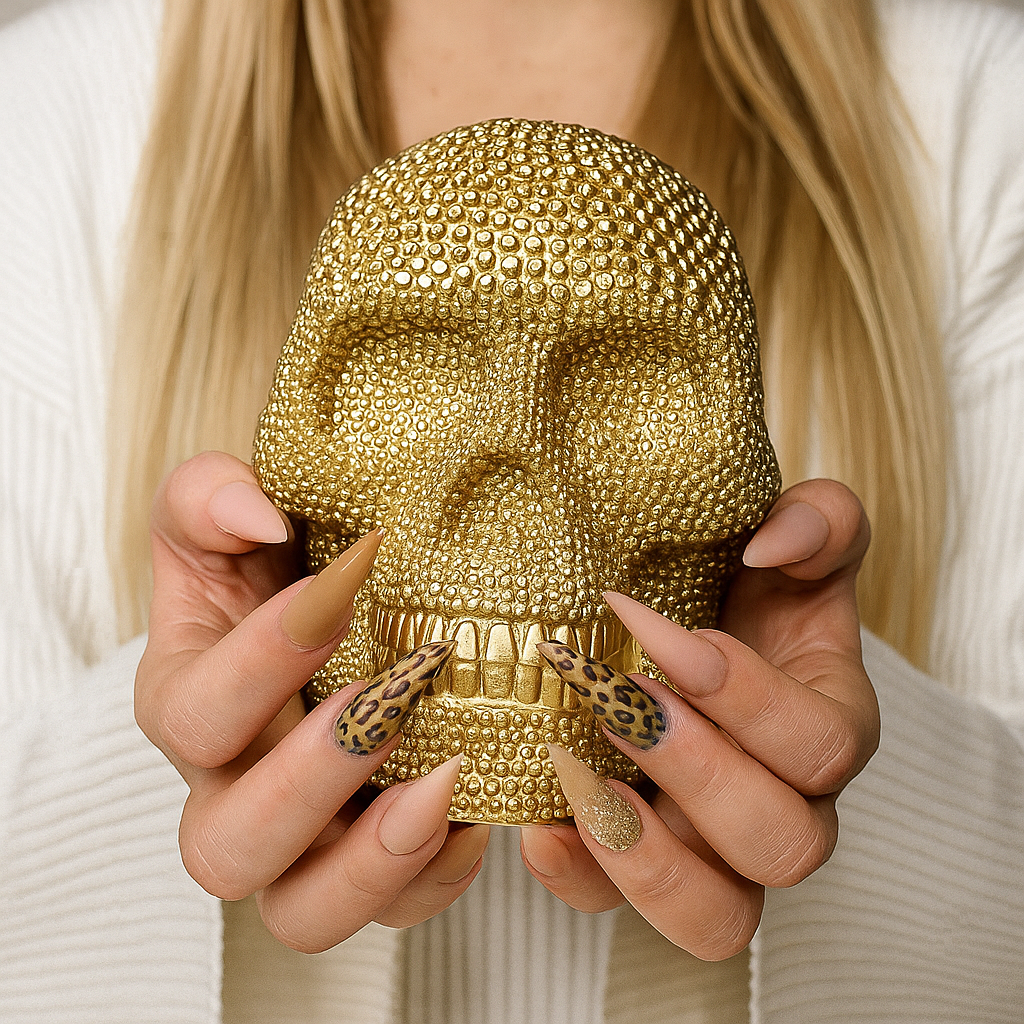 Resin Skull Gold