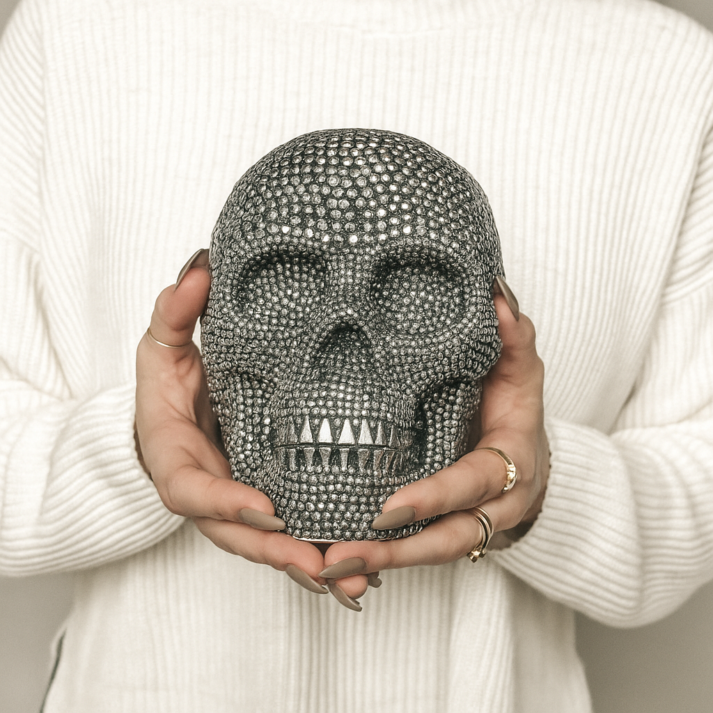 Resin Skull Silver