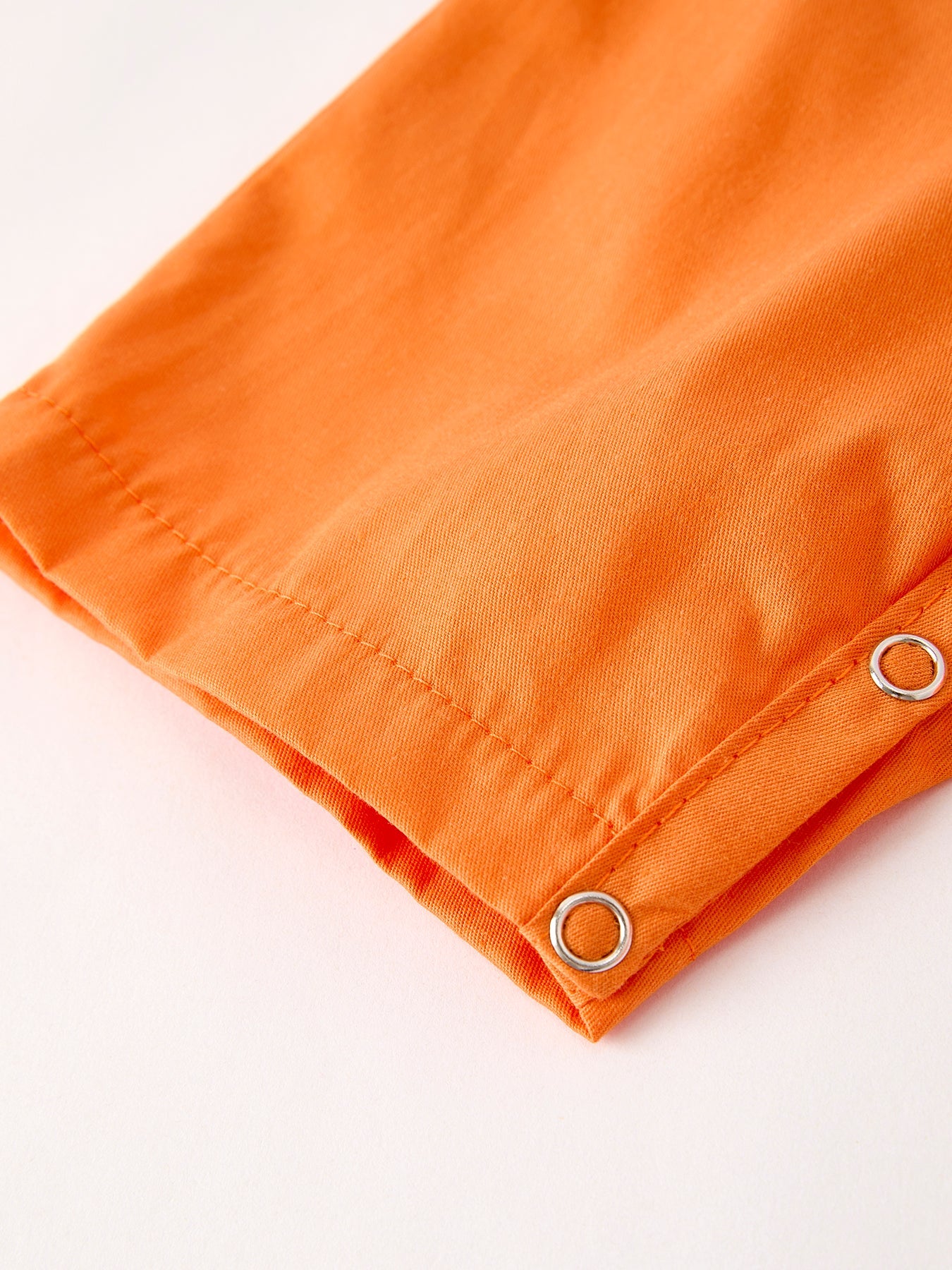 Fall Thanksgiving&Halloween Orange Pumpkin Smock Embroidery Baby Boy Romper