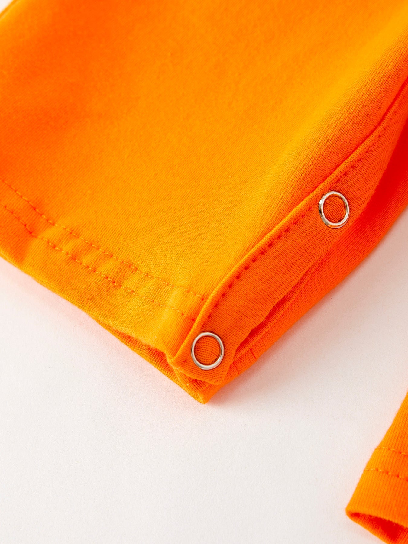 Fall Halloween Orange Embroidery Smocking Baby Boys Romper