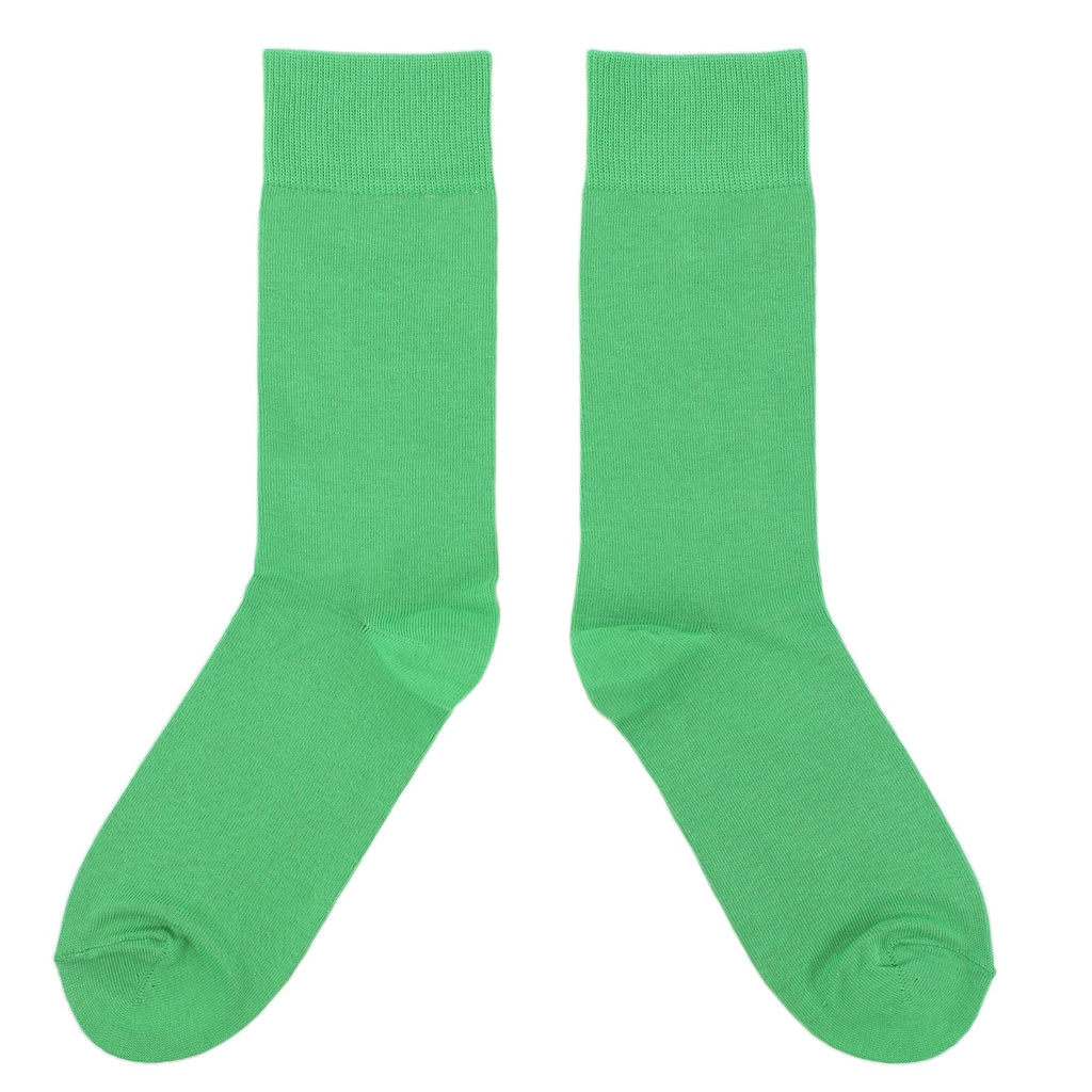 Kelly Green Solid Color Men's Dress Socks