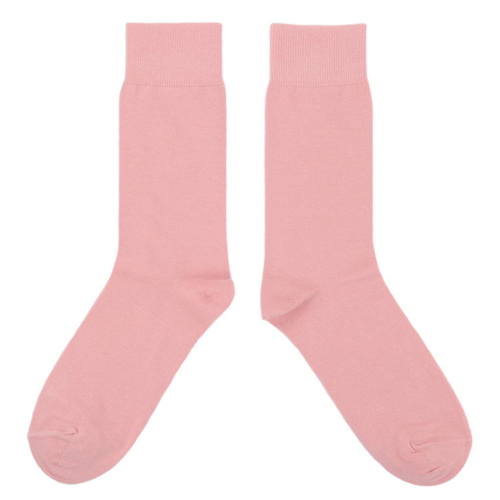 Blossom Pink Solid Color Men's Dress Socks