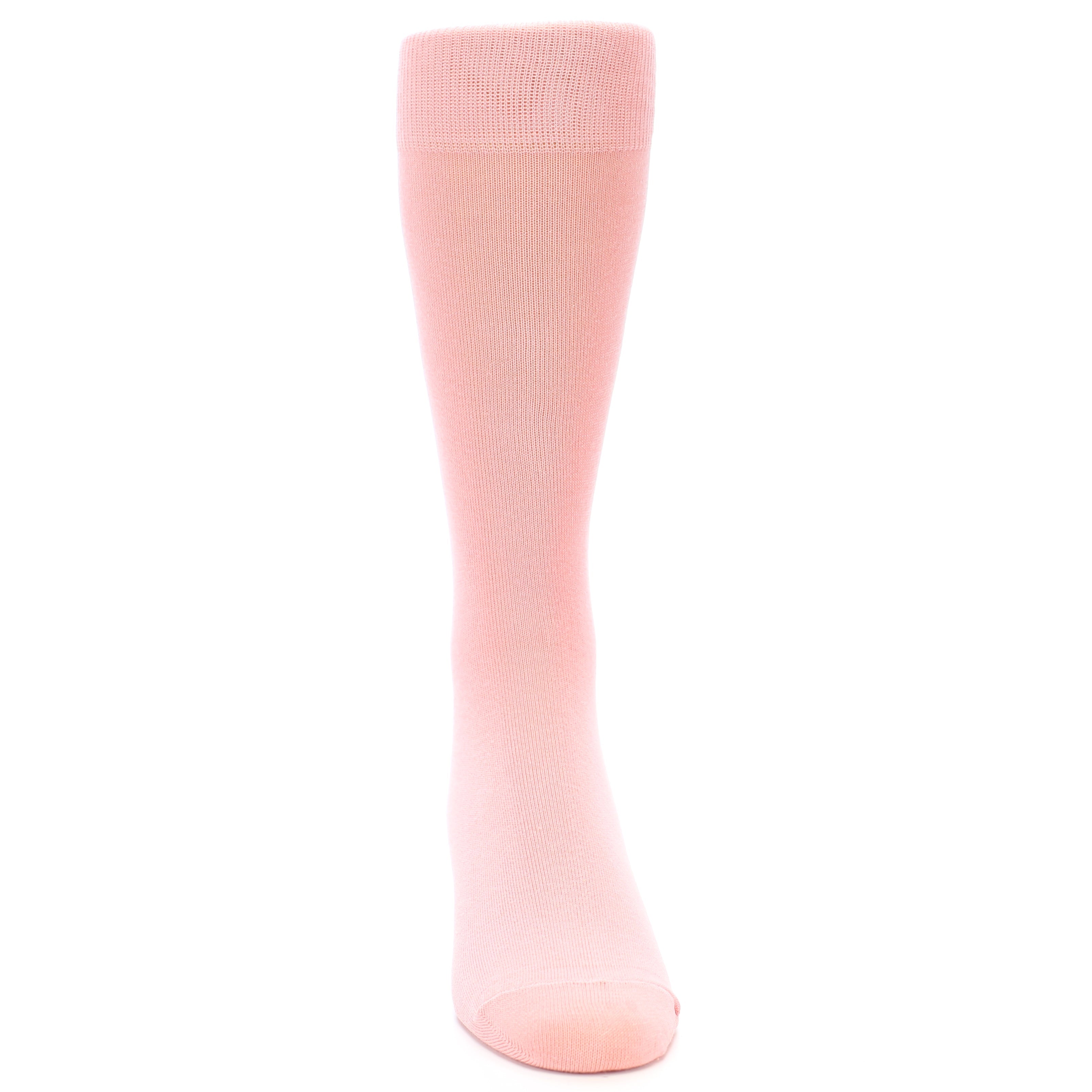 Blossom Pink Solid Color Men's Dress Socks