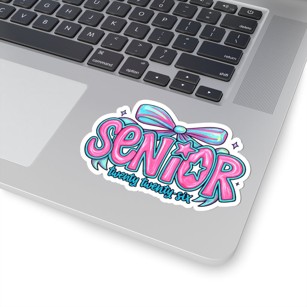 Senior Year Kiss-Cut Stickers, Fun Graduation Stickers, High School Senior Decor, Laptop Stickers, College Bound Celebrations, Class of 2026