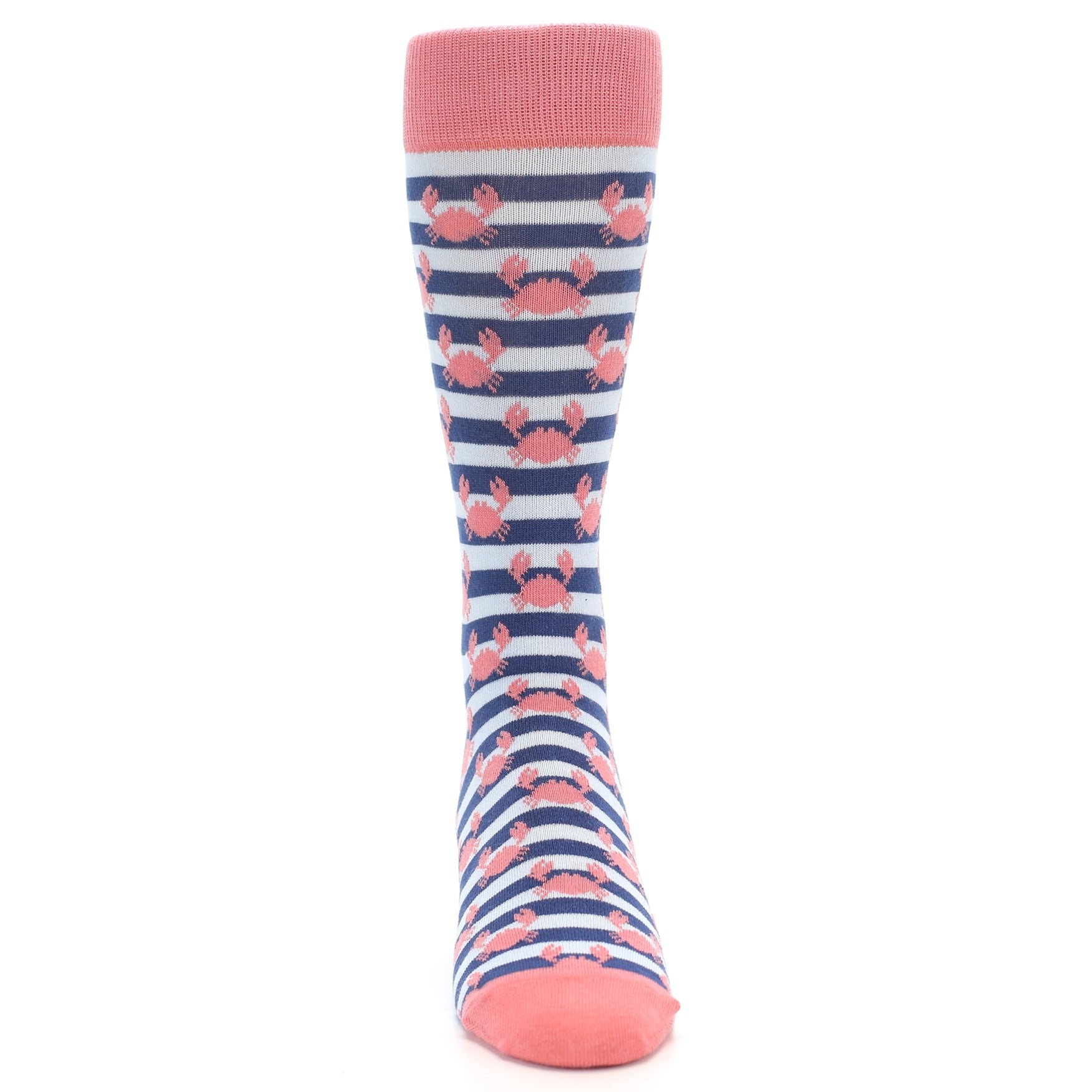 Blue Coral Crabs Wedding Men's Dress Socks
