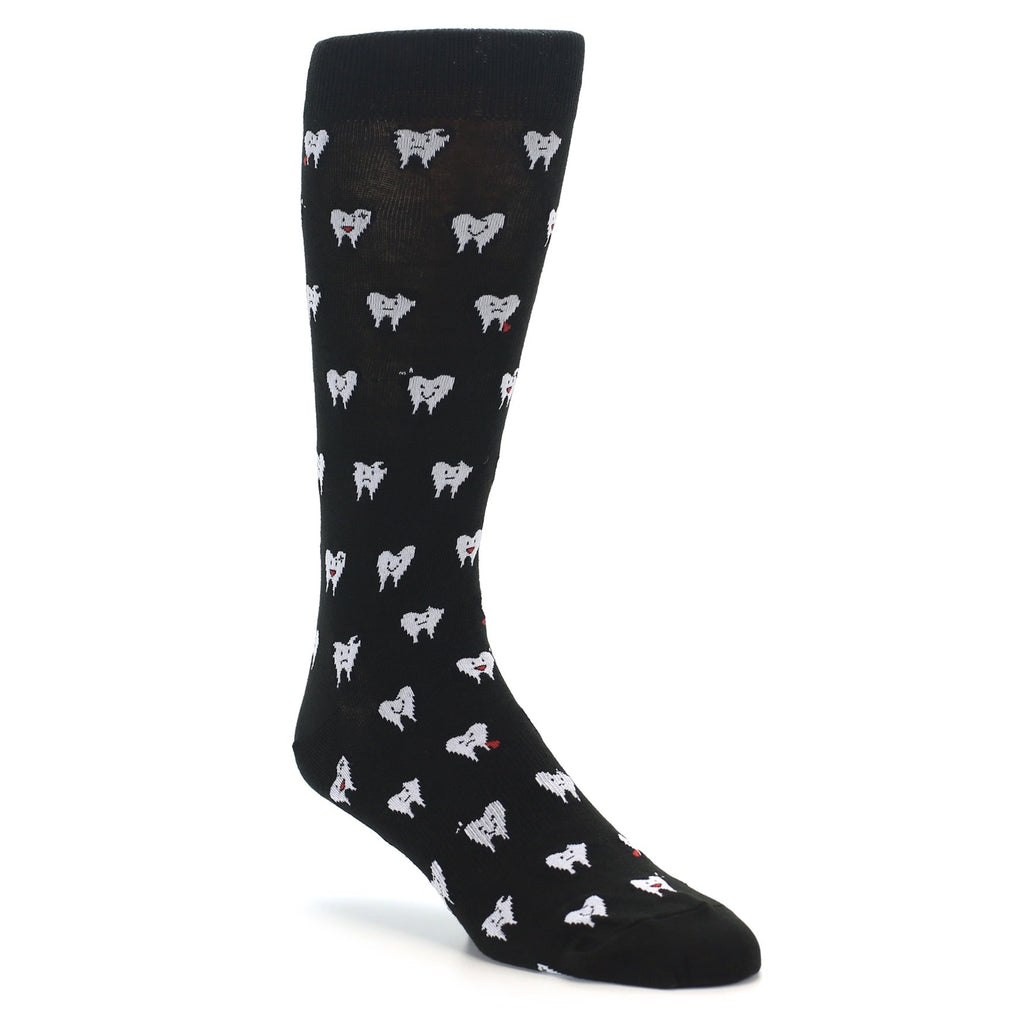 Black White DentalSocks - Men's Novelty Dress Socks