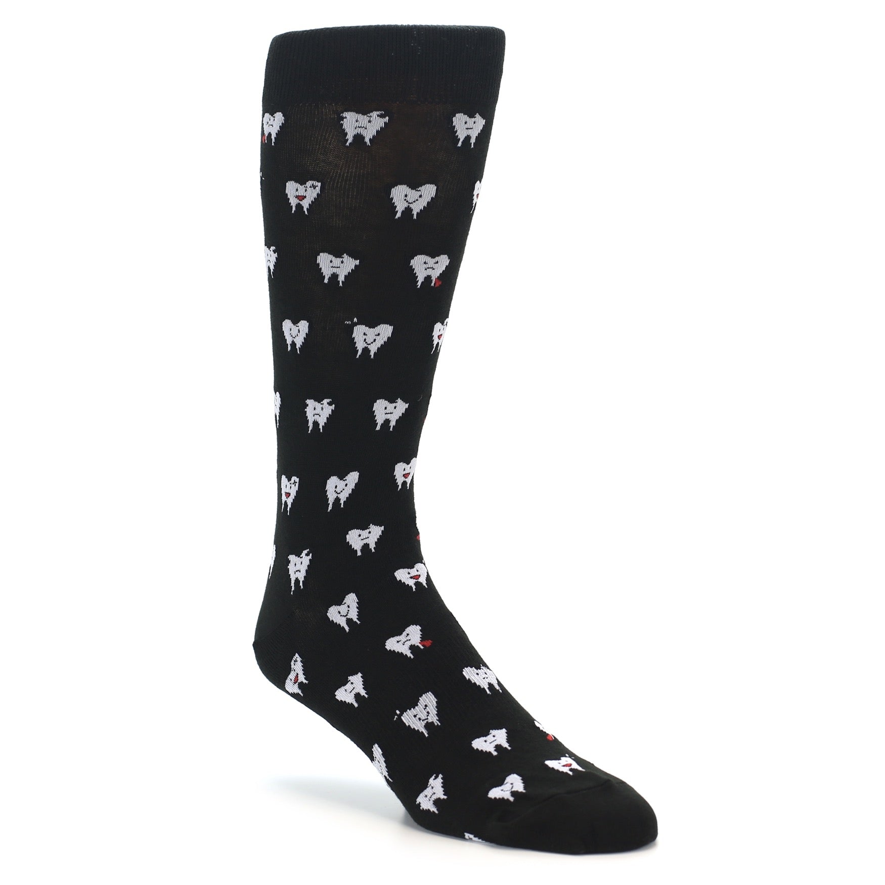 Black White DentalSocks - Men's Novelty Dress Socks