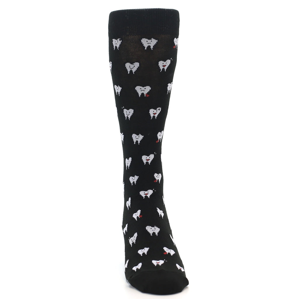 Black White DentalSocks - Men's Novelty Dress Socks