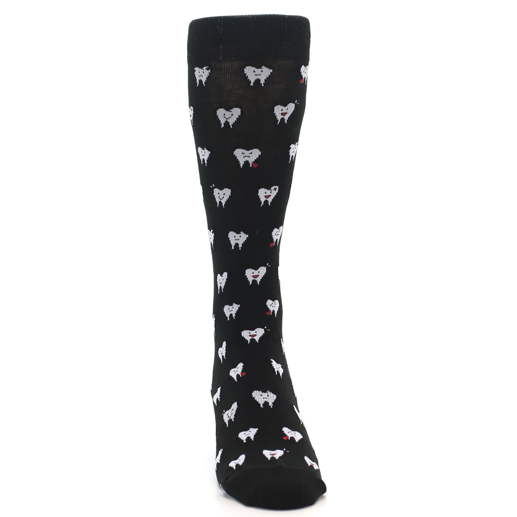 Black White DentalSocks - Men's Novelty Dress Socks