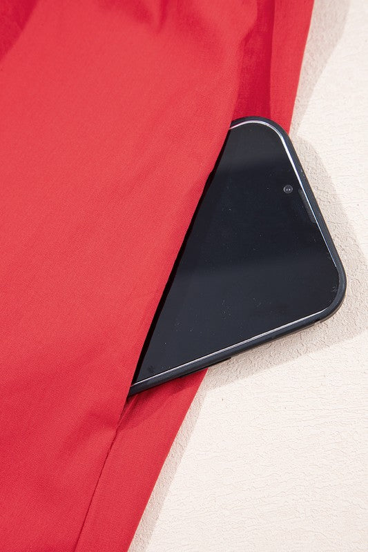 Cotton Flutter Smocked High Waist Ruffle Maxi