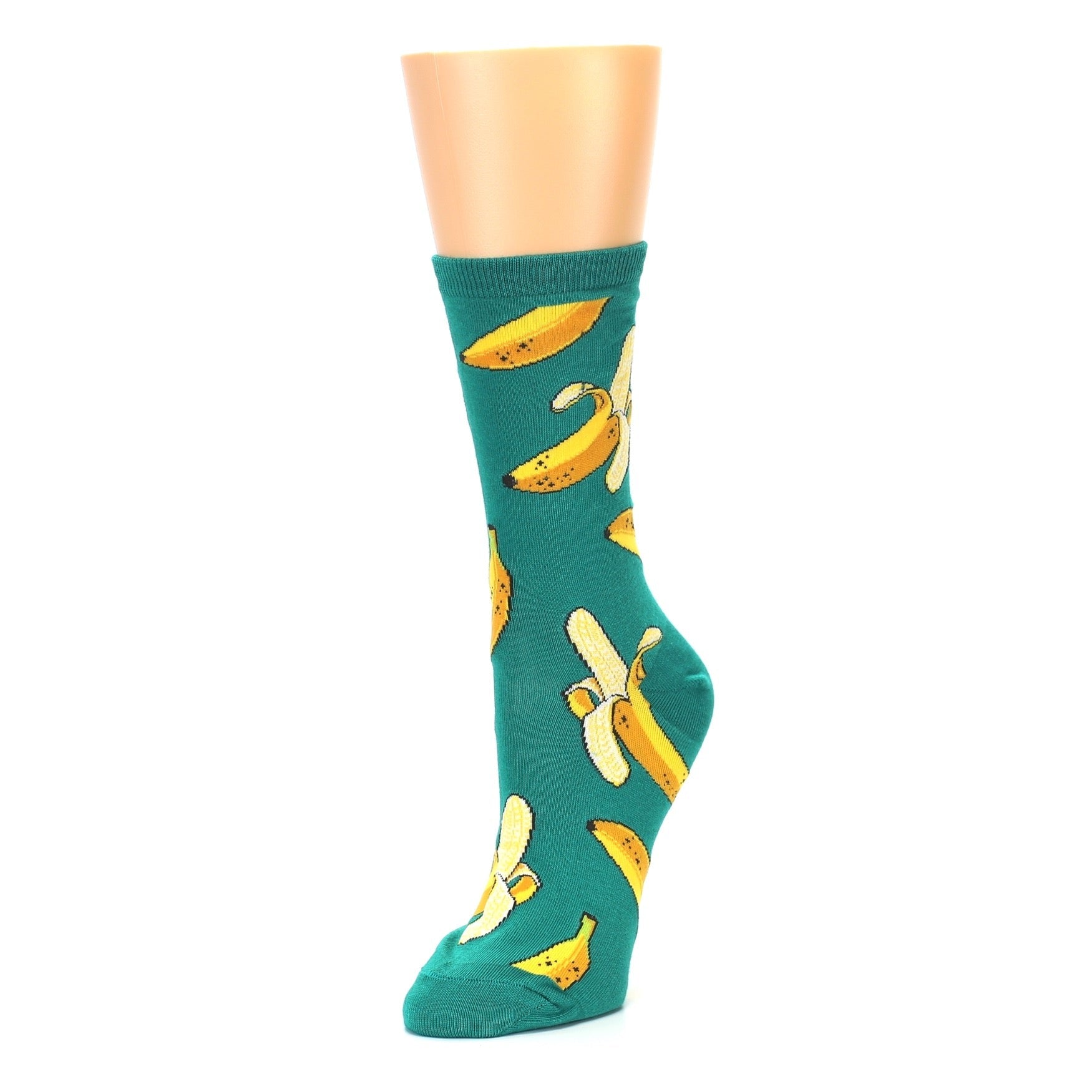 Emerald Green Banana Socks - Women's Novelty Socks