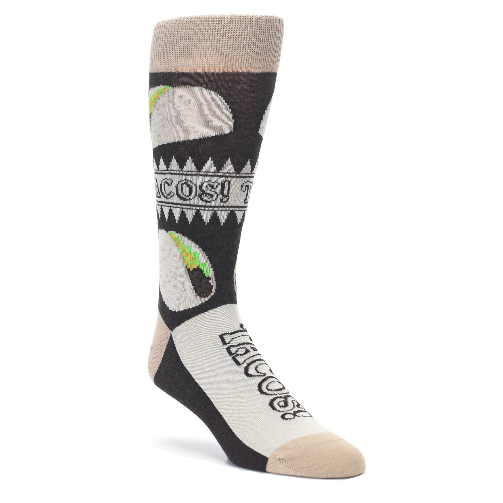 Soft Shell Taco Socks -  Men's Novelty Dress Socks