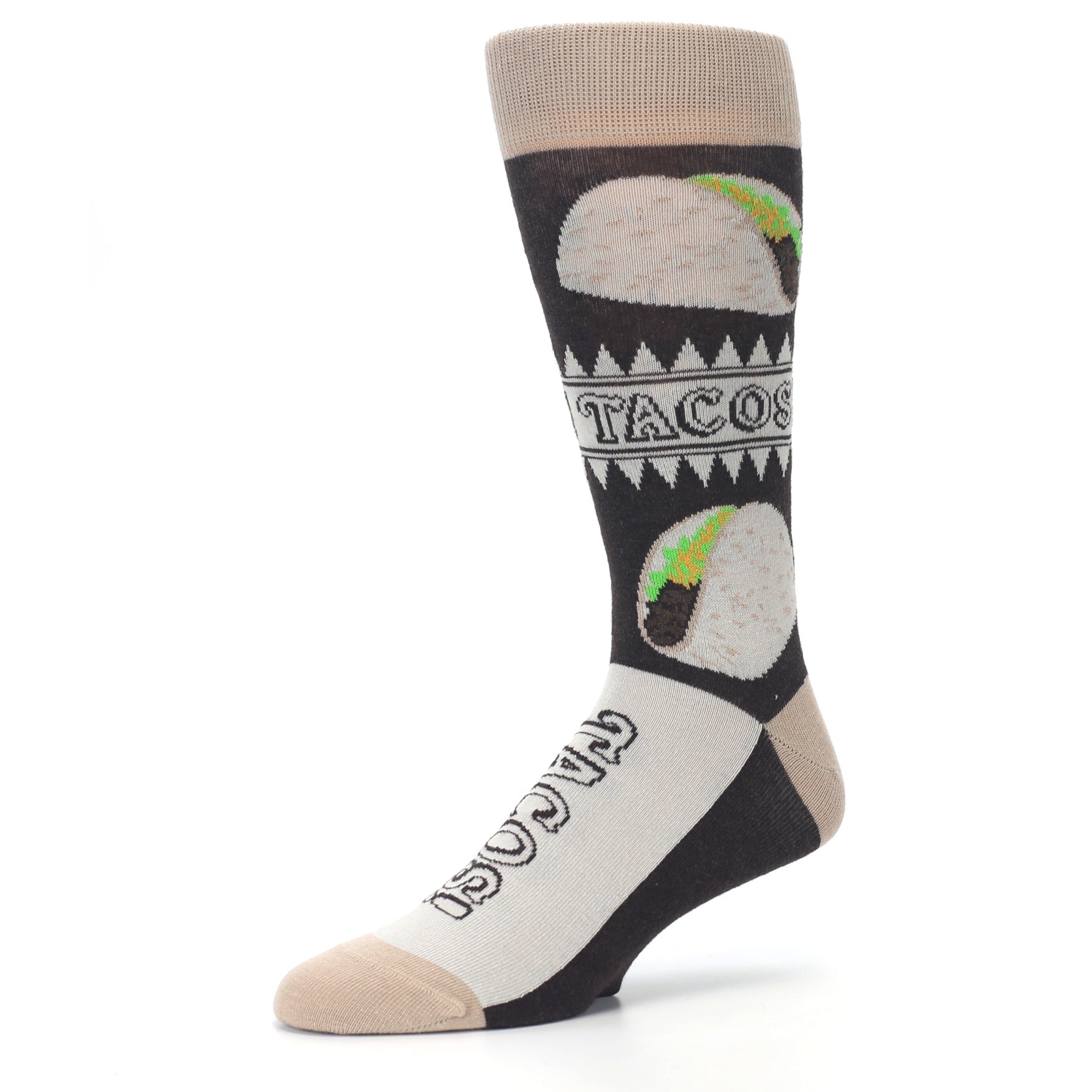 Soft Shell Taco Socks -  Men's Novelty Dress Socks