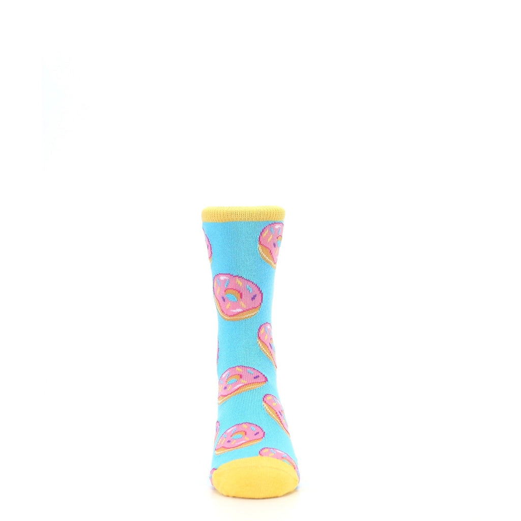 Blue Pink Donut Socks - Kid's Novelty Socks