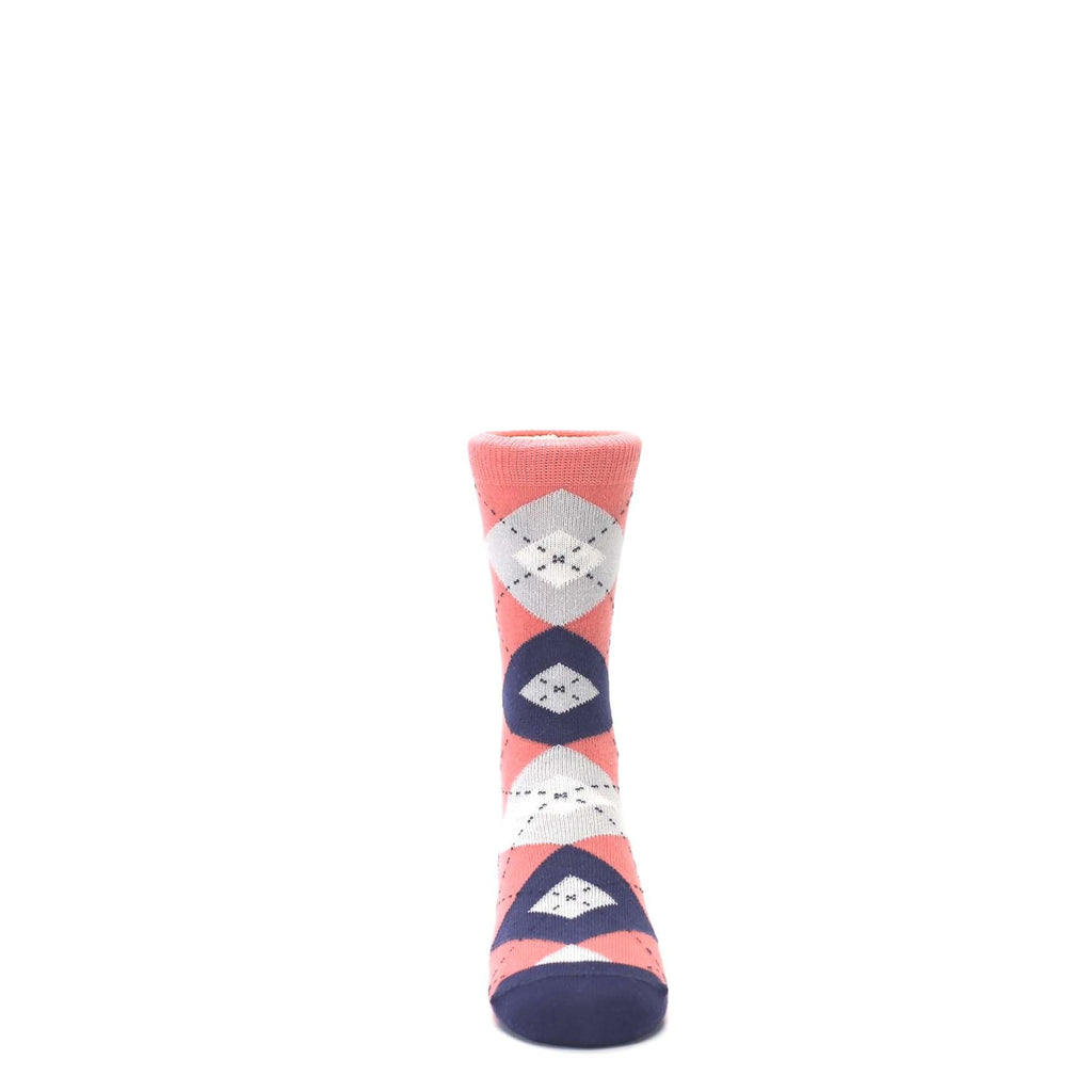 Coral Navy Junior Groomsmen Kid's Dress Socks