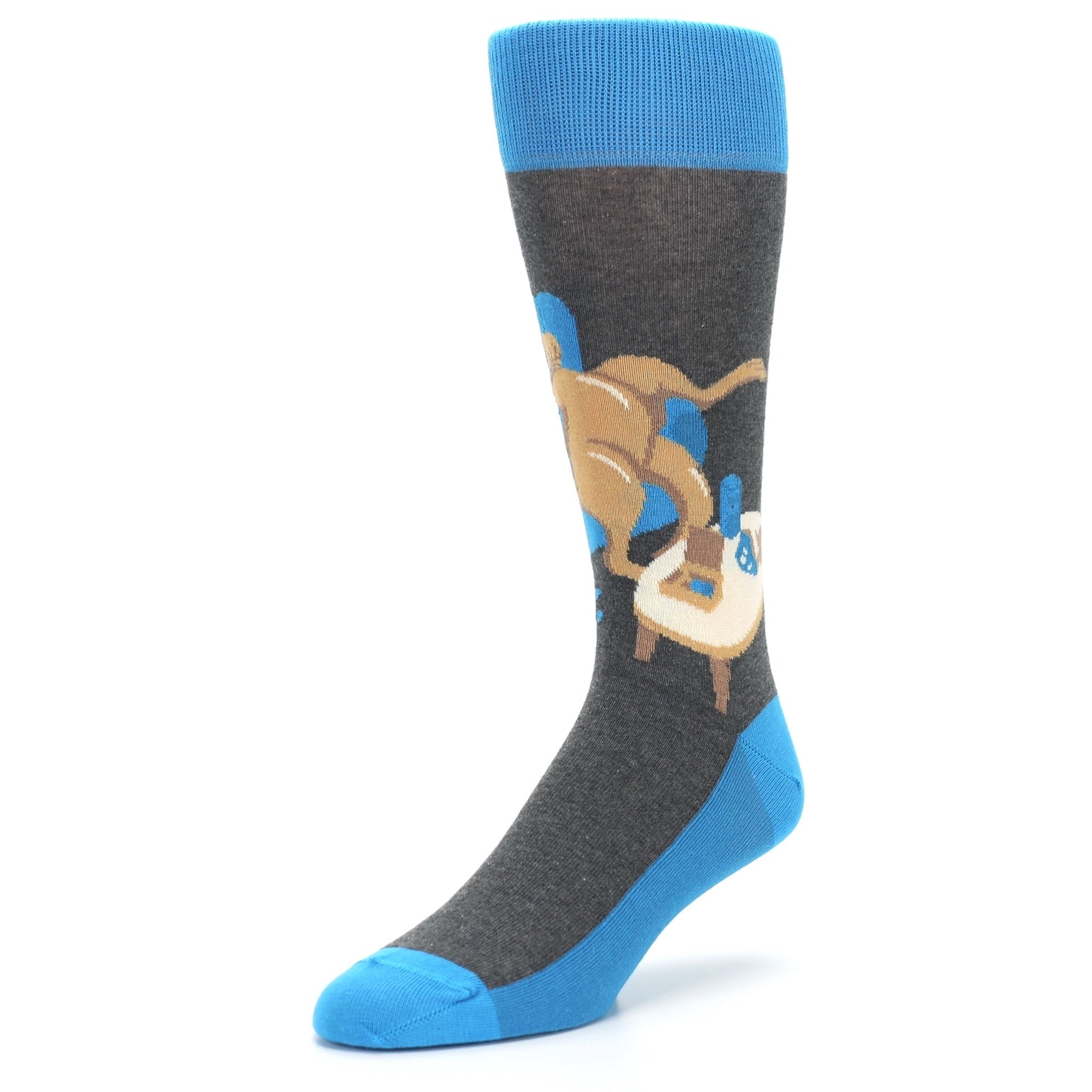 Blue Kangaroo Pouch Potato Men's Dress Socks