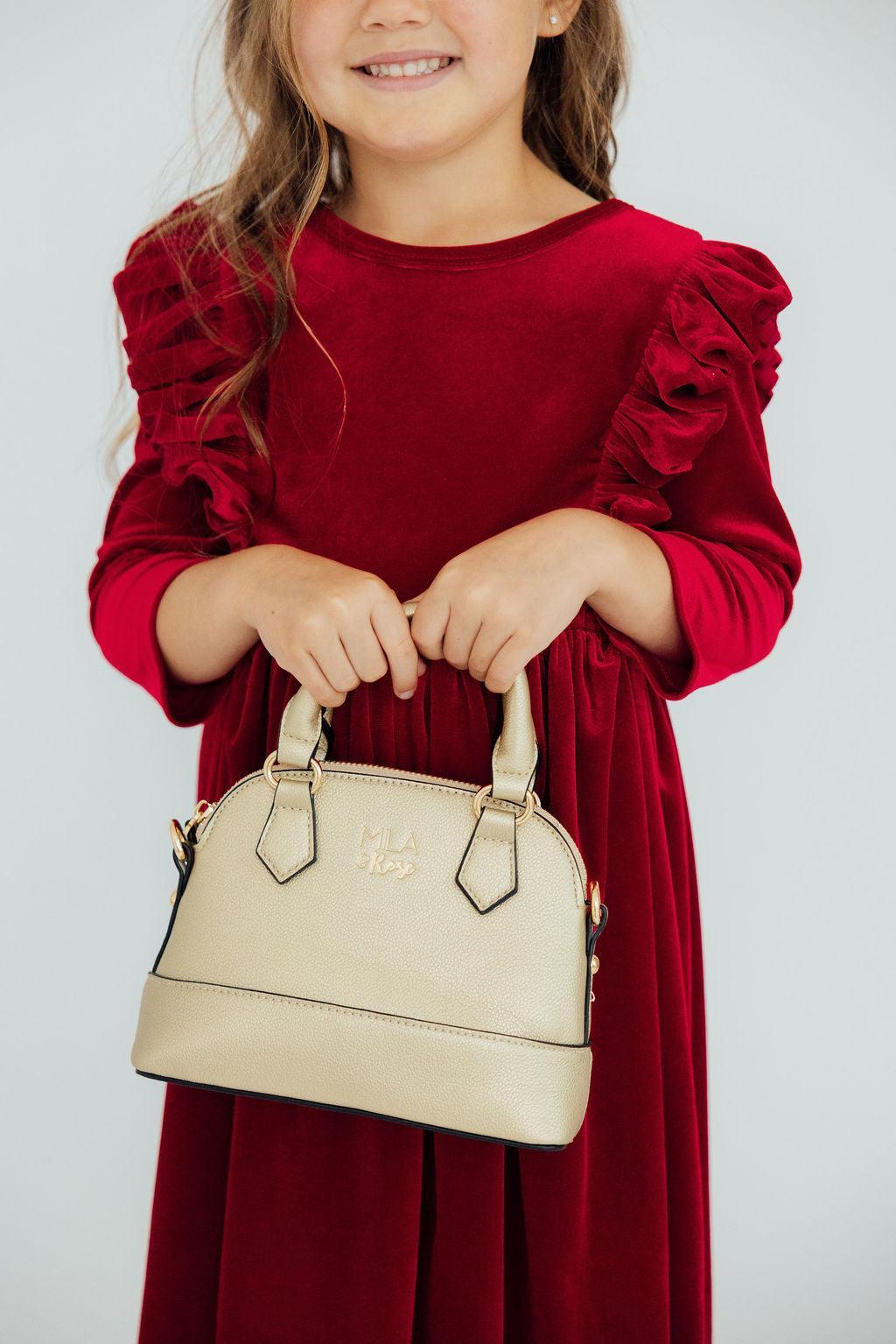 Gold Metallic Girl's Crossbody Purse
