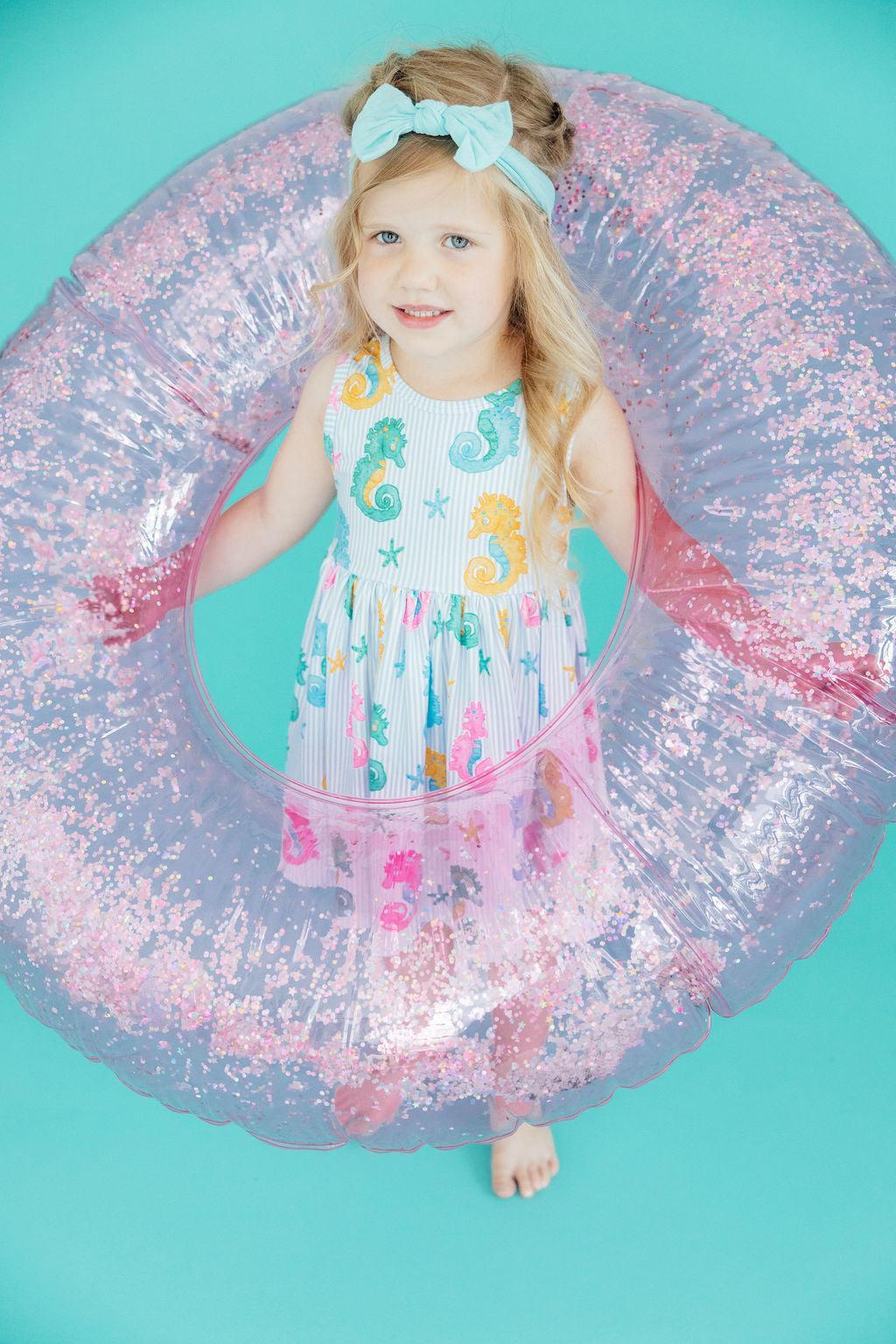 Seahorse Swirl Tank Twirl Dress