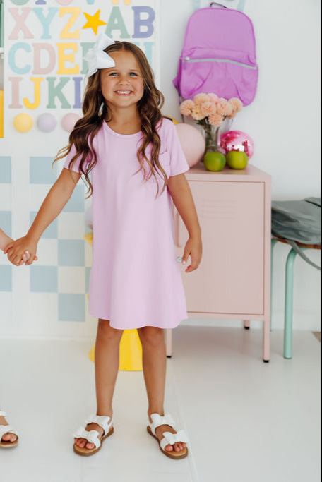 Bright Lilac T-Shirt Dress