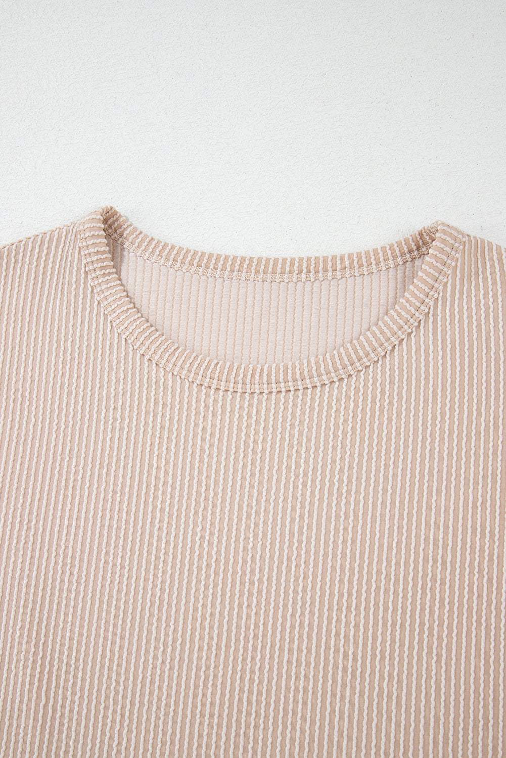 Corded Knit Wide Sleeve T-Shirt