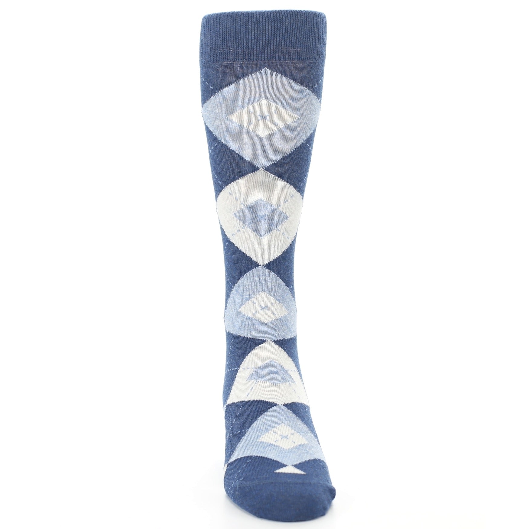 Heathered Navy Argyle Men’s Dress Socks