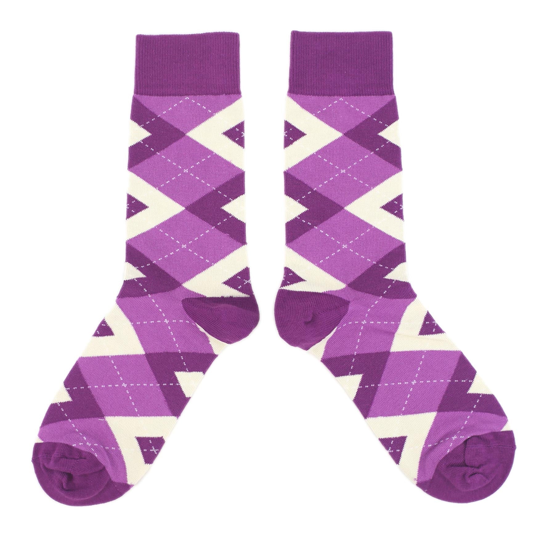 Raspberry Argyle Men's Dress Socks