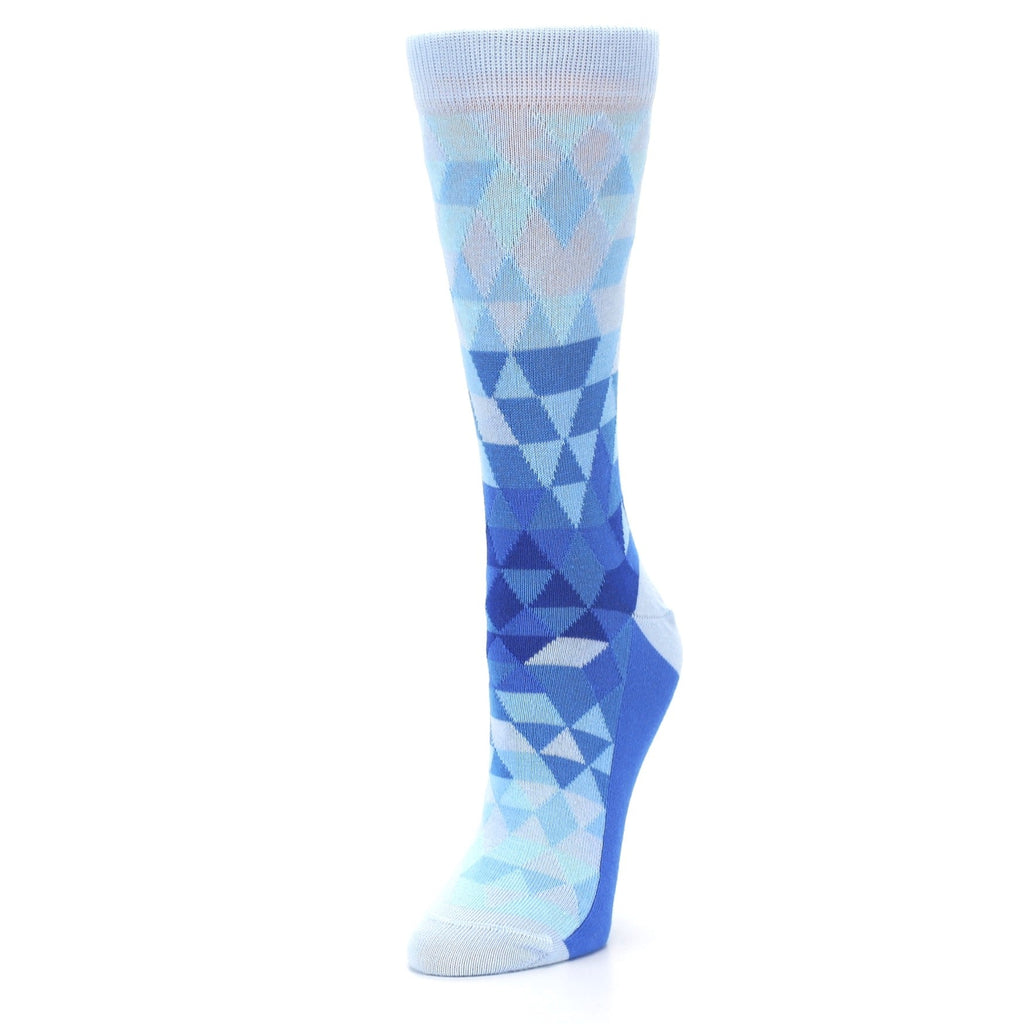 Blues Triangle Geometric Women's Dress Socks