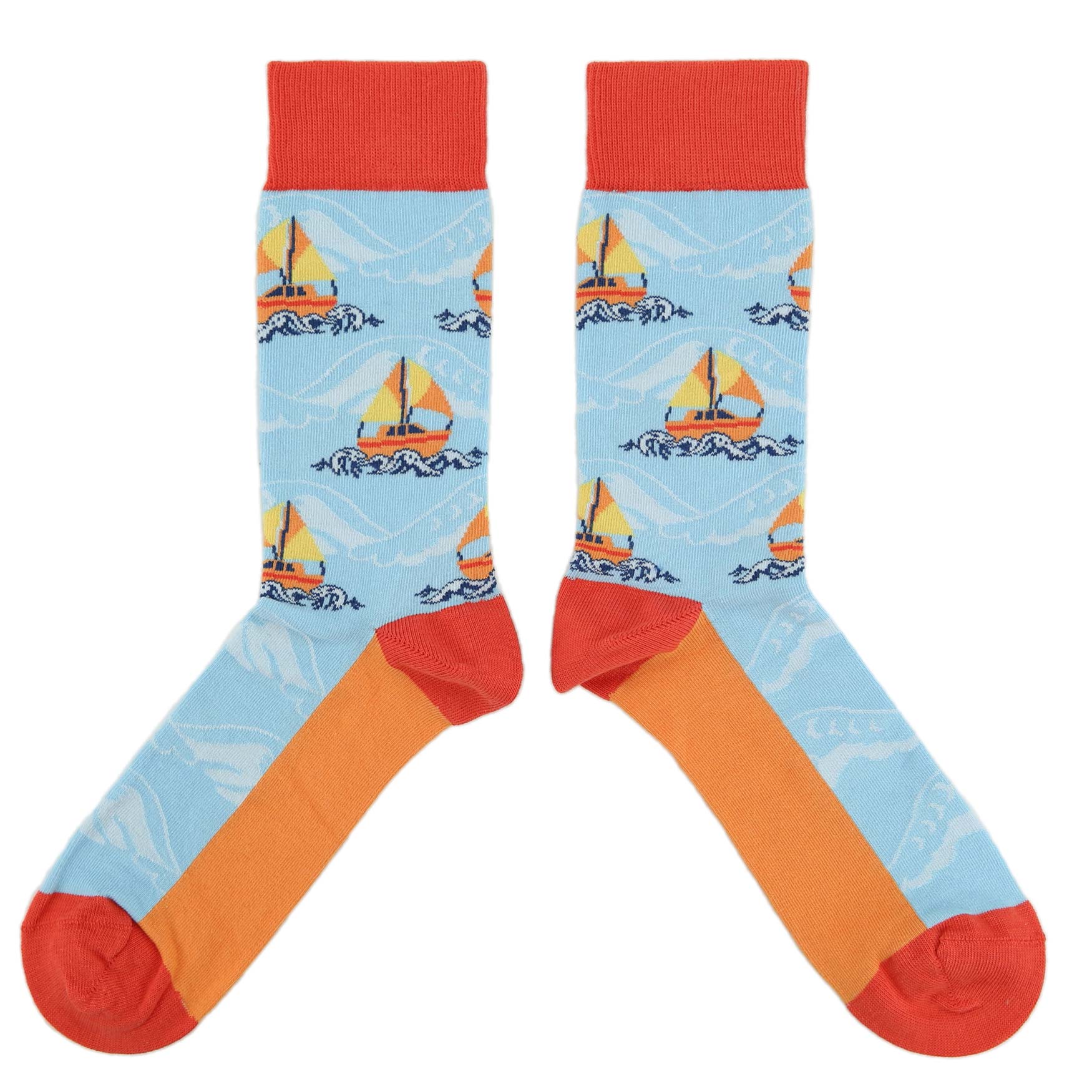 Sailboat Socks - Men's Novelty Dress Socks