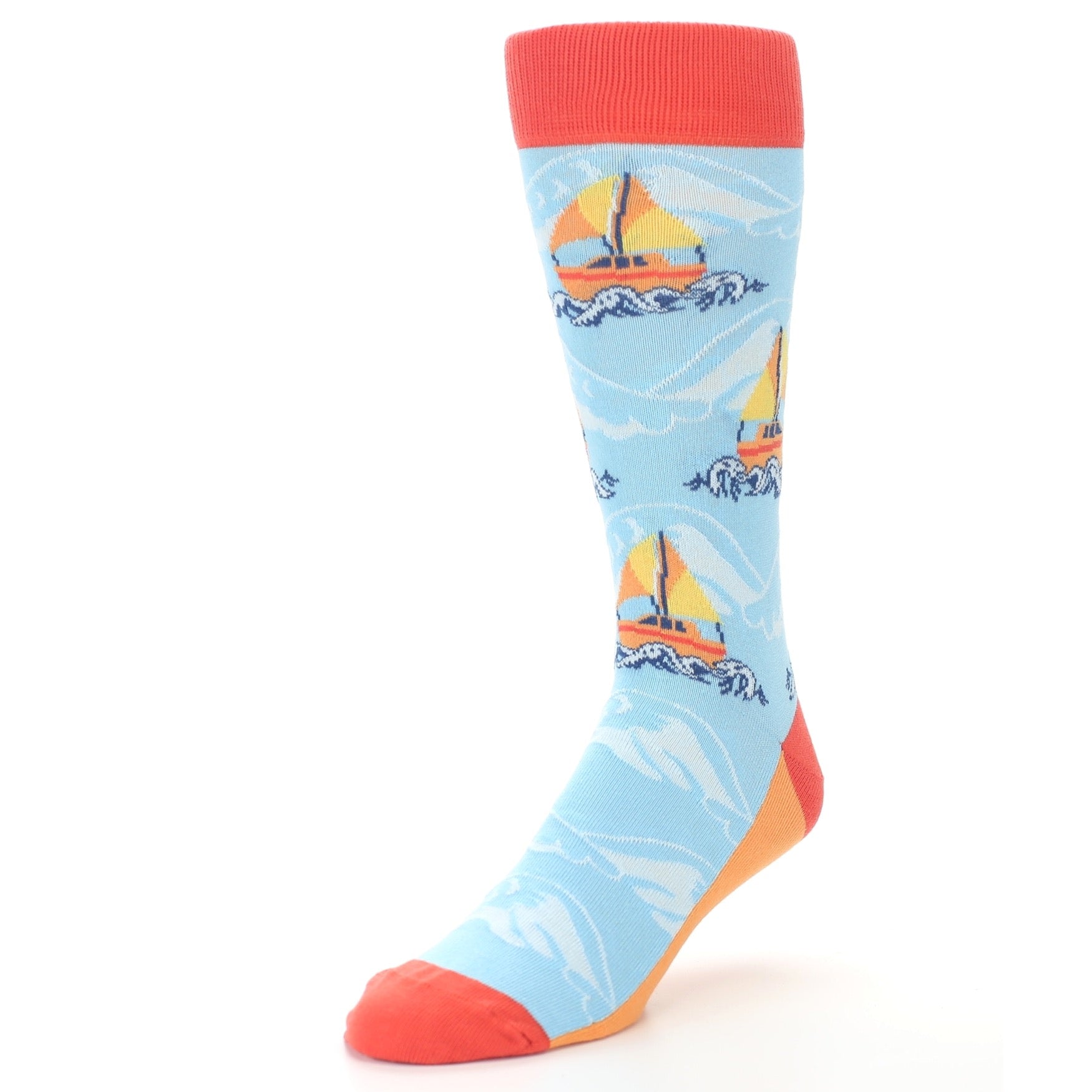 Sailboat Socks - Men's Novelty Dress Socks