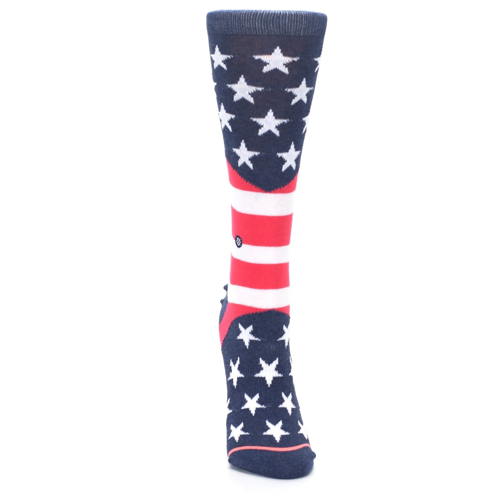 Pink Blue White American Flag Socks - Women's Casual Socks