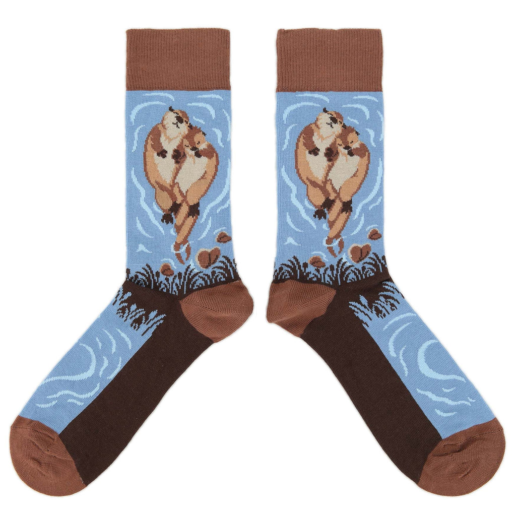 Otterly In Love Otter Socks - Men's Novelty Dress Socks