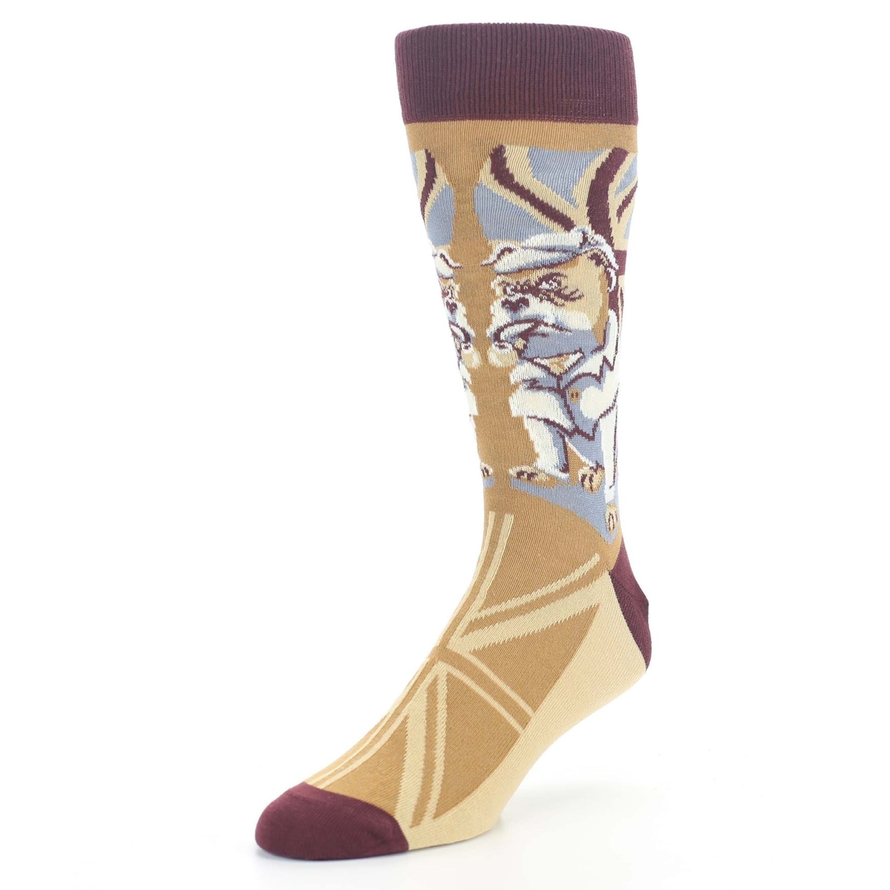 English Bulldog Socks -  Men's Novelty Dress Socks