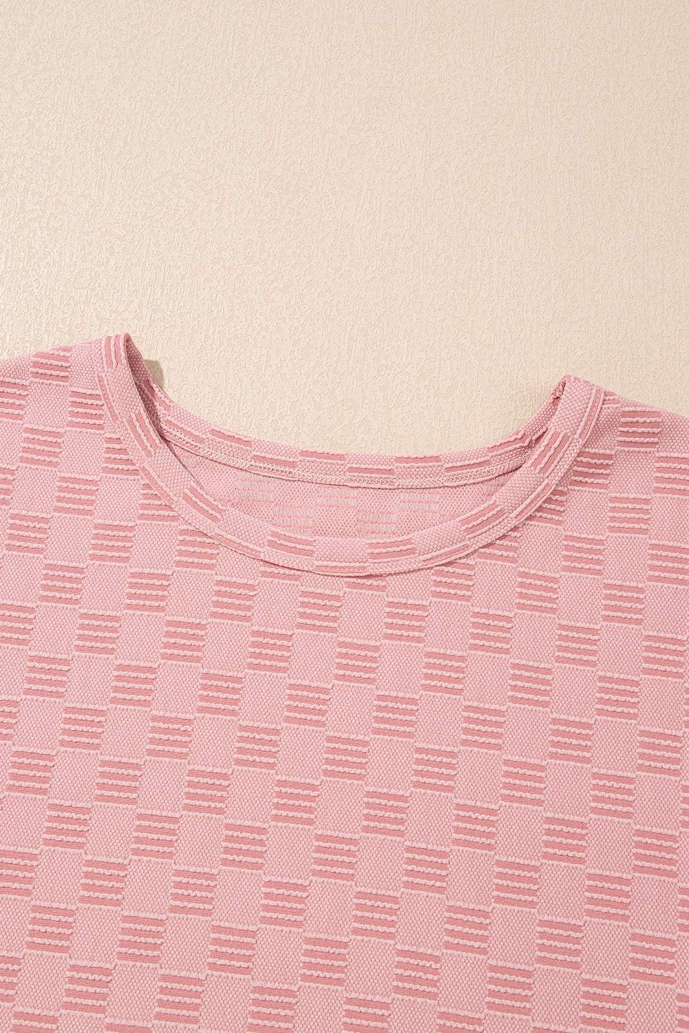 Checker Textured Short Sleeve T-Shirt