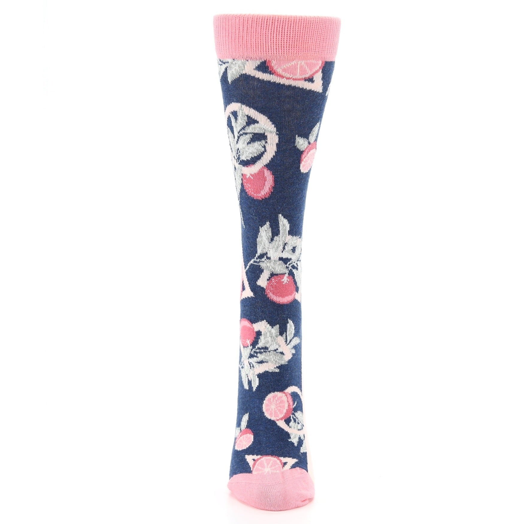 Pink Fruit Grapefruit Women's Dress Socks