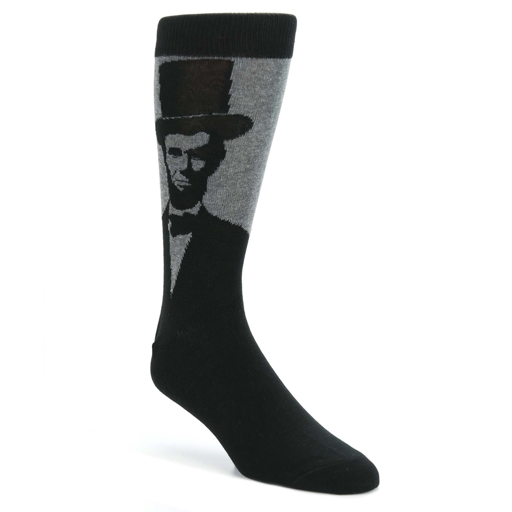 Gray Black Abraham Lincoln Men's Dress Socks