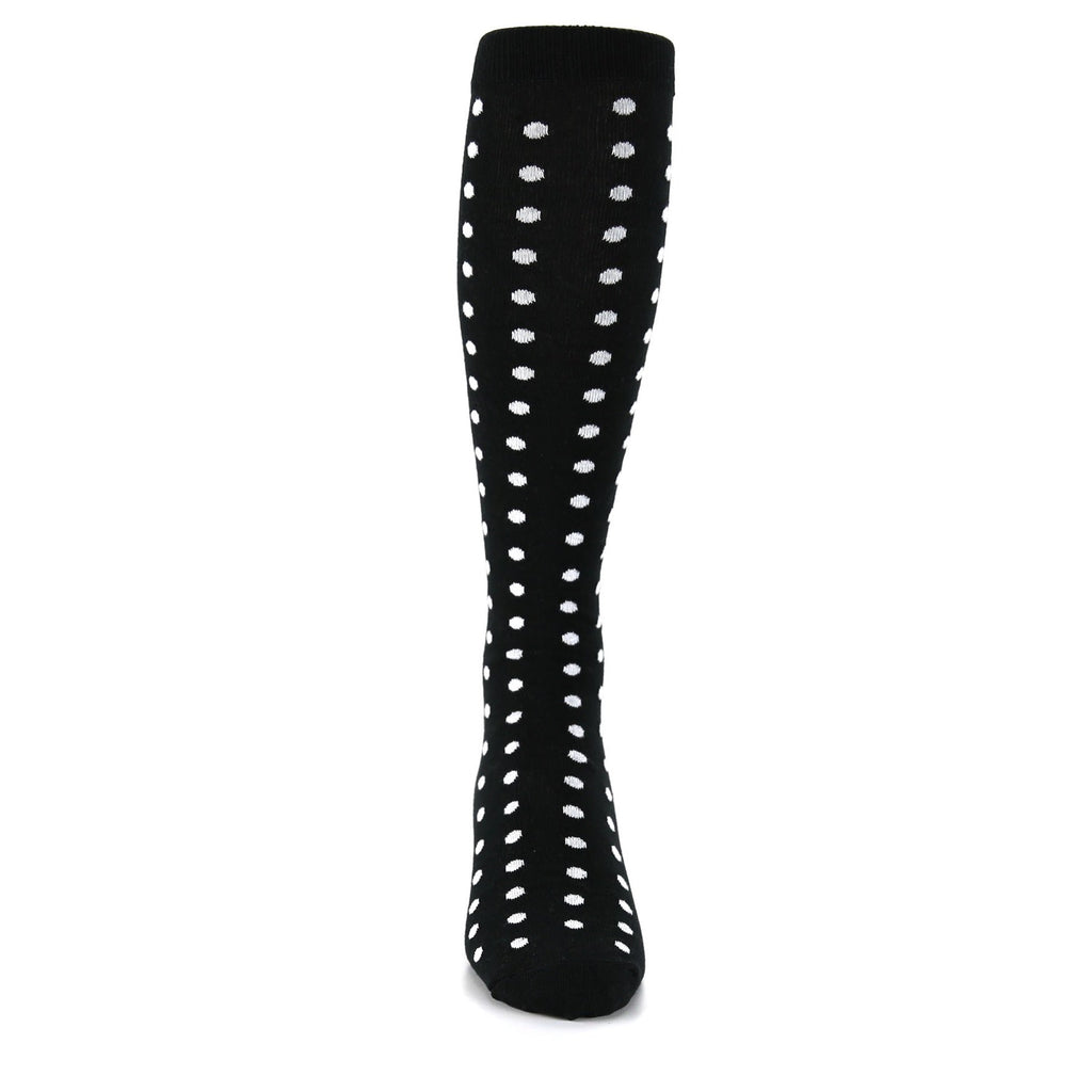Black White Polka Dot Socks - Men's Over-the-Calf Socks