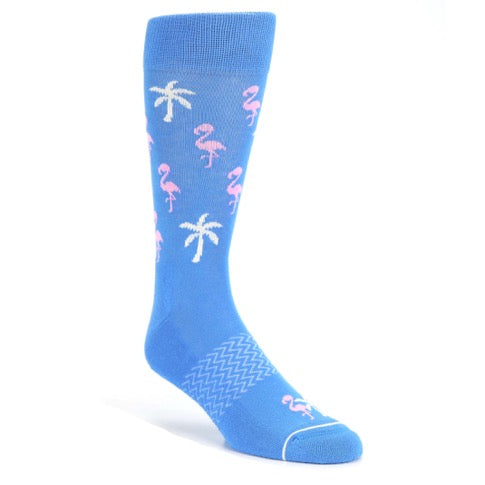 Blue Flamingo Socks -  Men's Premium Dress Socks
