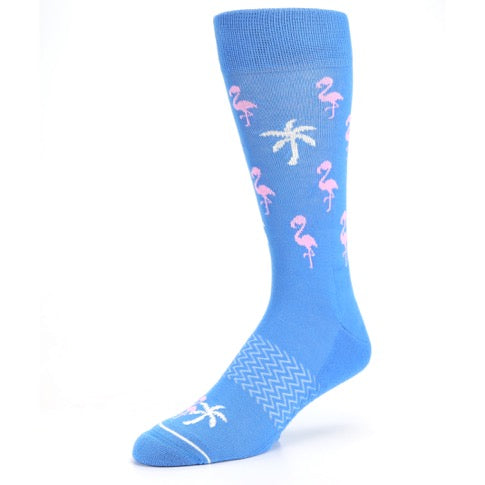 Blue Flamingo Socks -  Men's Premium Dress Socks