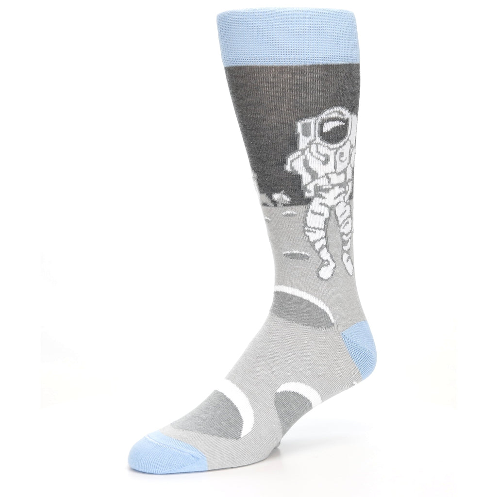 Moon Astronaut Socks - USA Made - Men's Novelty Socks