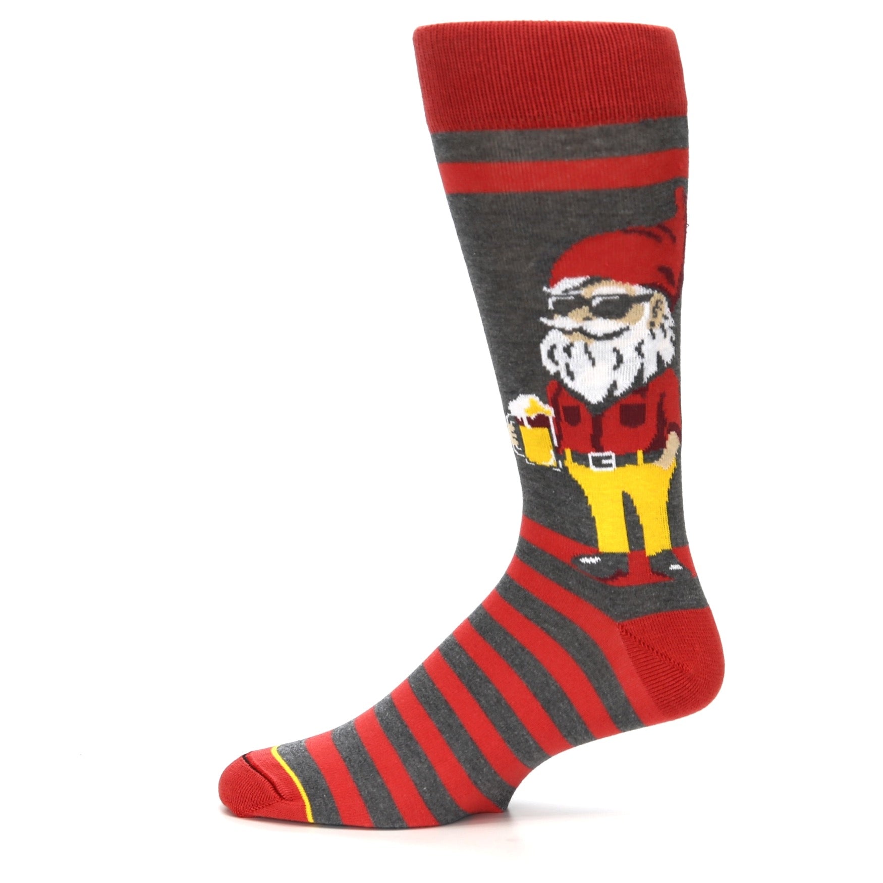 Red Hipster Gnome - USA Made - Men's Dress Socks