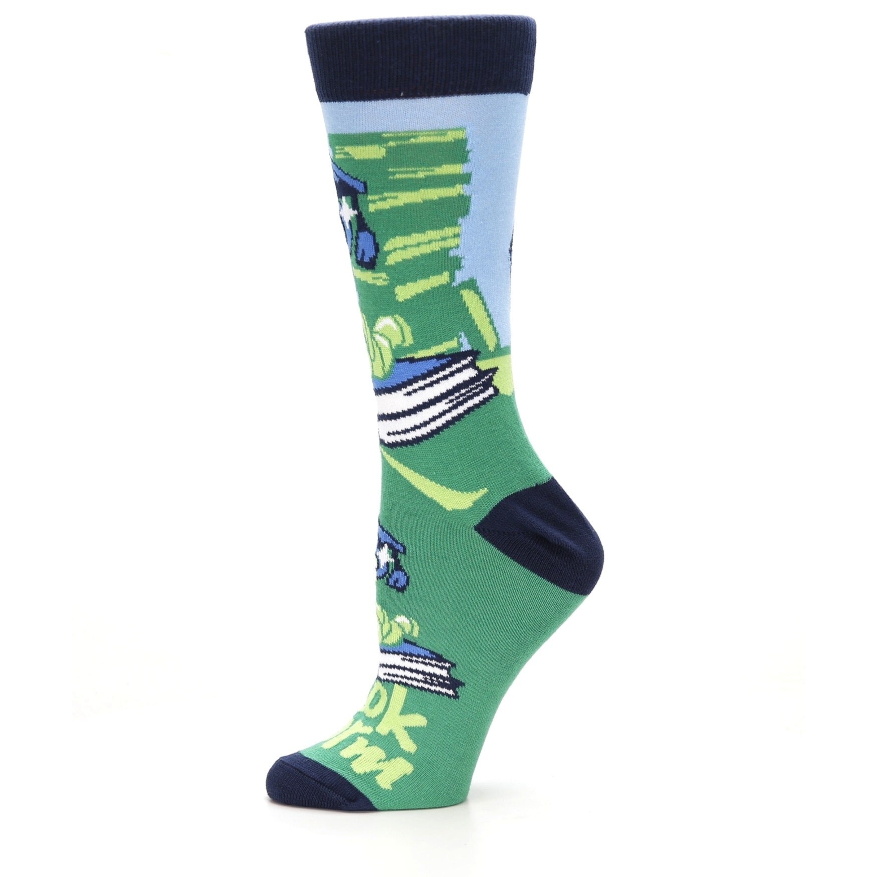 Book Worm Scholar Nerd - USA Made- Women's Dress Socks