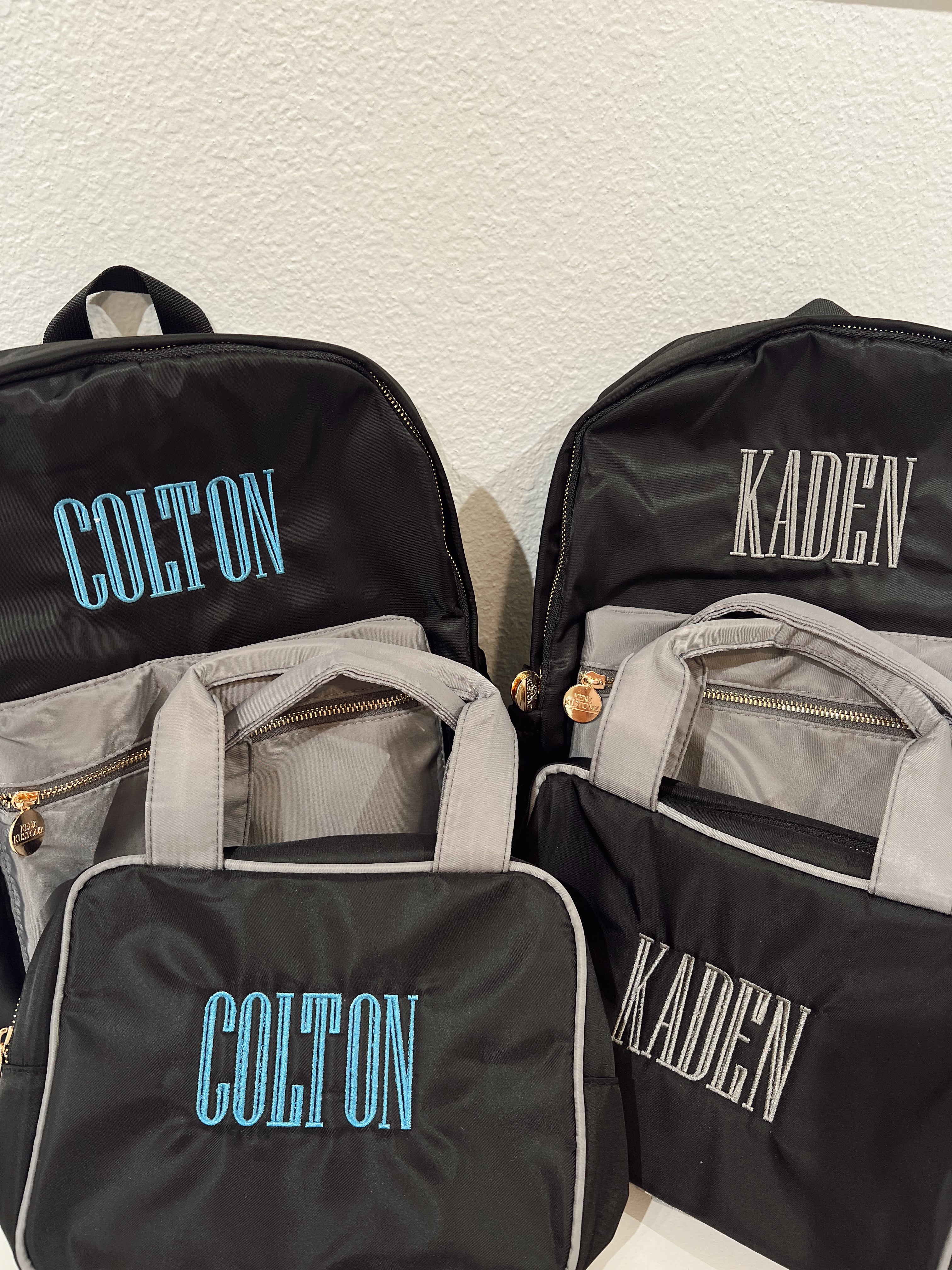 Black + Grey Colorblock Backpack