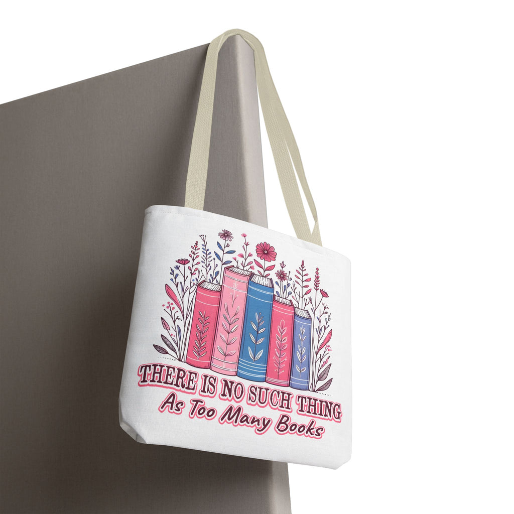 Whimsical Book Lover Tote Bag, Literary Gift, Bookish Accessories, Library Tote, Floral Books Design