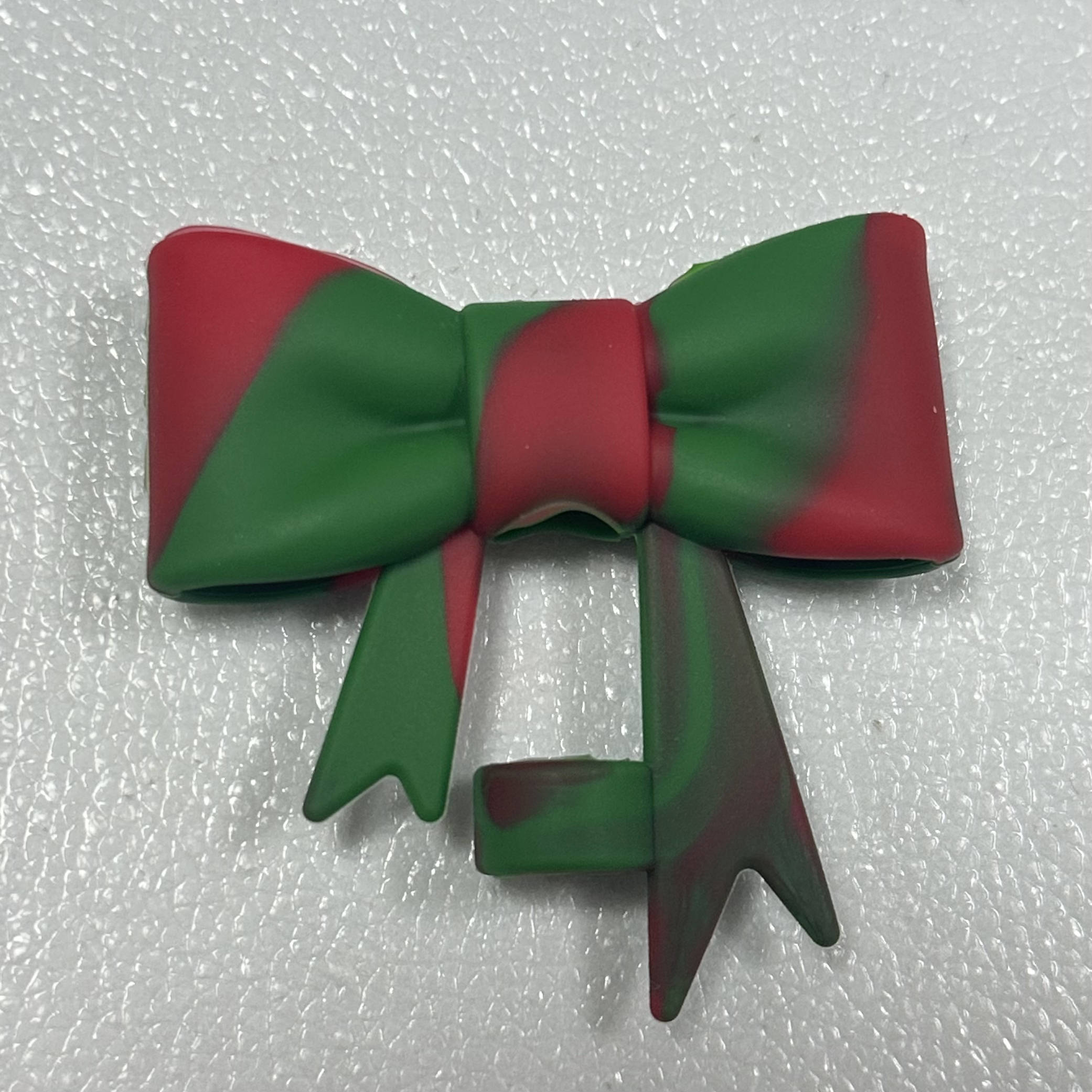 Christmas 10MM Silicone Bow Strawtopper