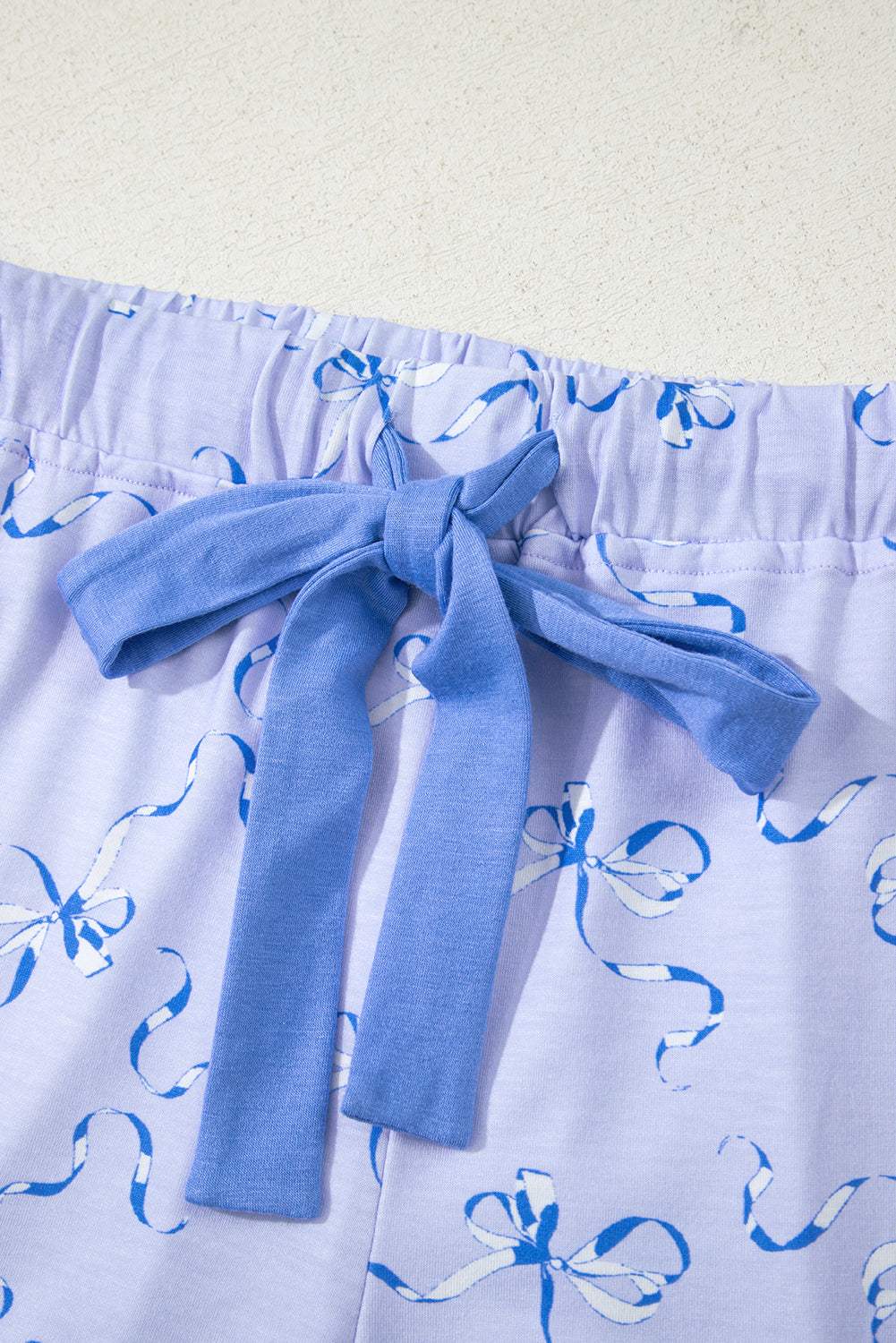 Bow Tee and Shorts Lounge Set