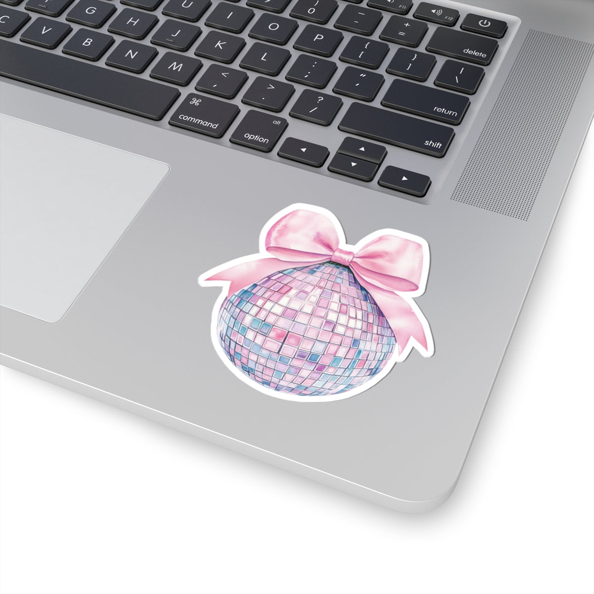 Pink Bow Disco Ball Stickers, Party Decor, Fun Gift, Dance Lover's Accessory, Celebration Aesthetic