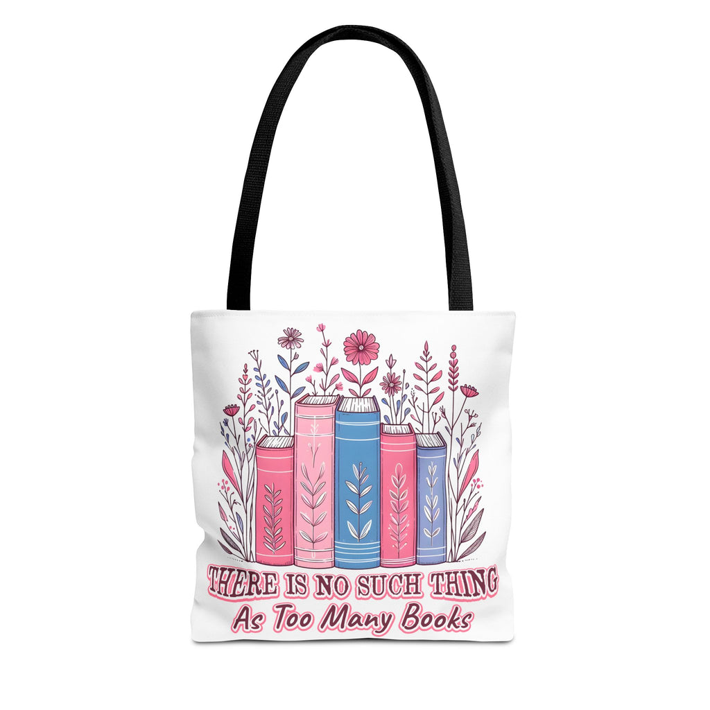 Whimsical Book Lover Tote Bag, Literary Gift, Bookish Accessories, Library Tote, Floral Books Design