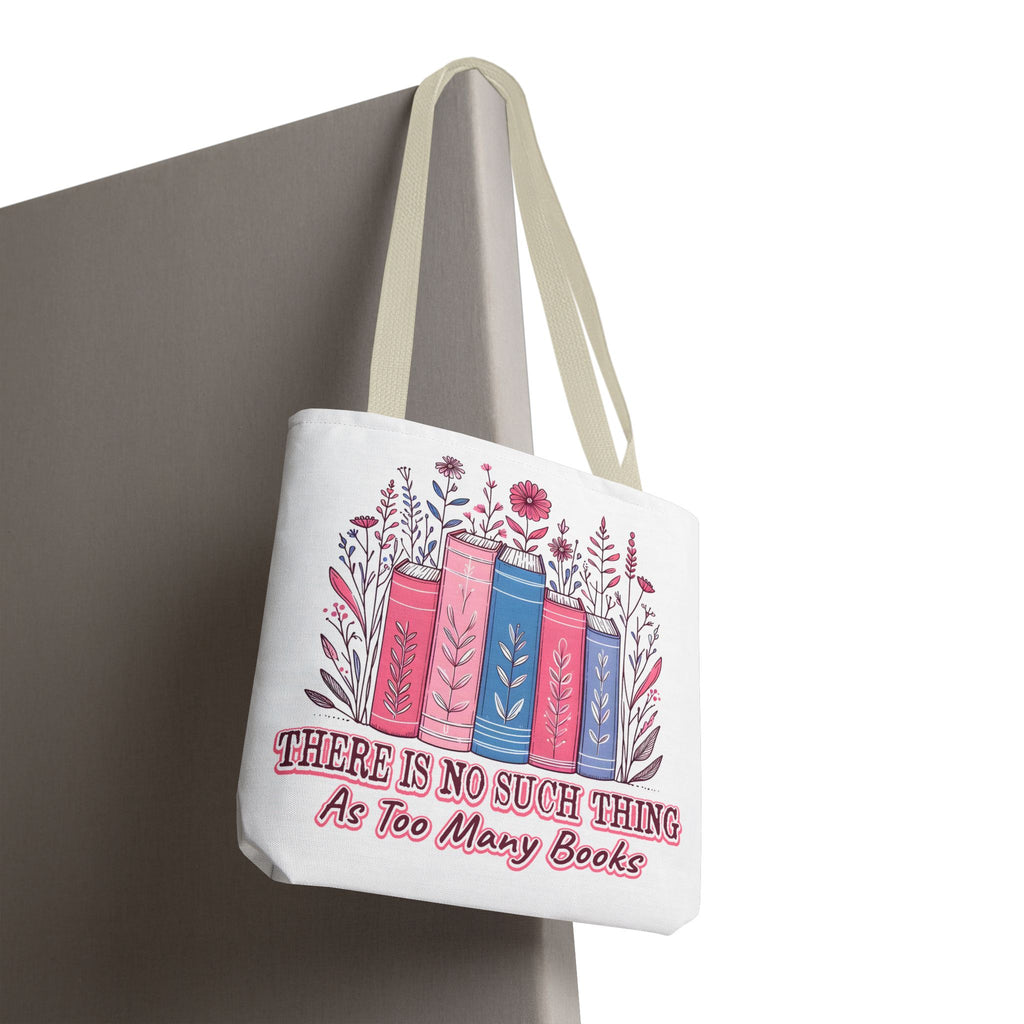 Whimsical Book Lover Tote Bag, Literary Gift, Bookish Accessories, Library Tote, Floral Books Design