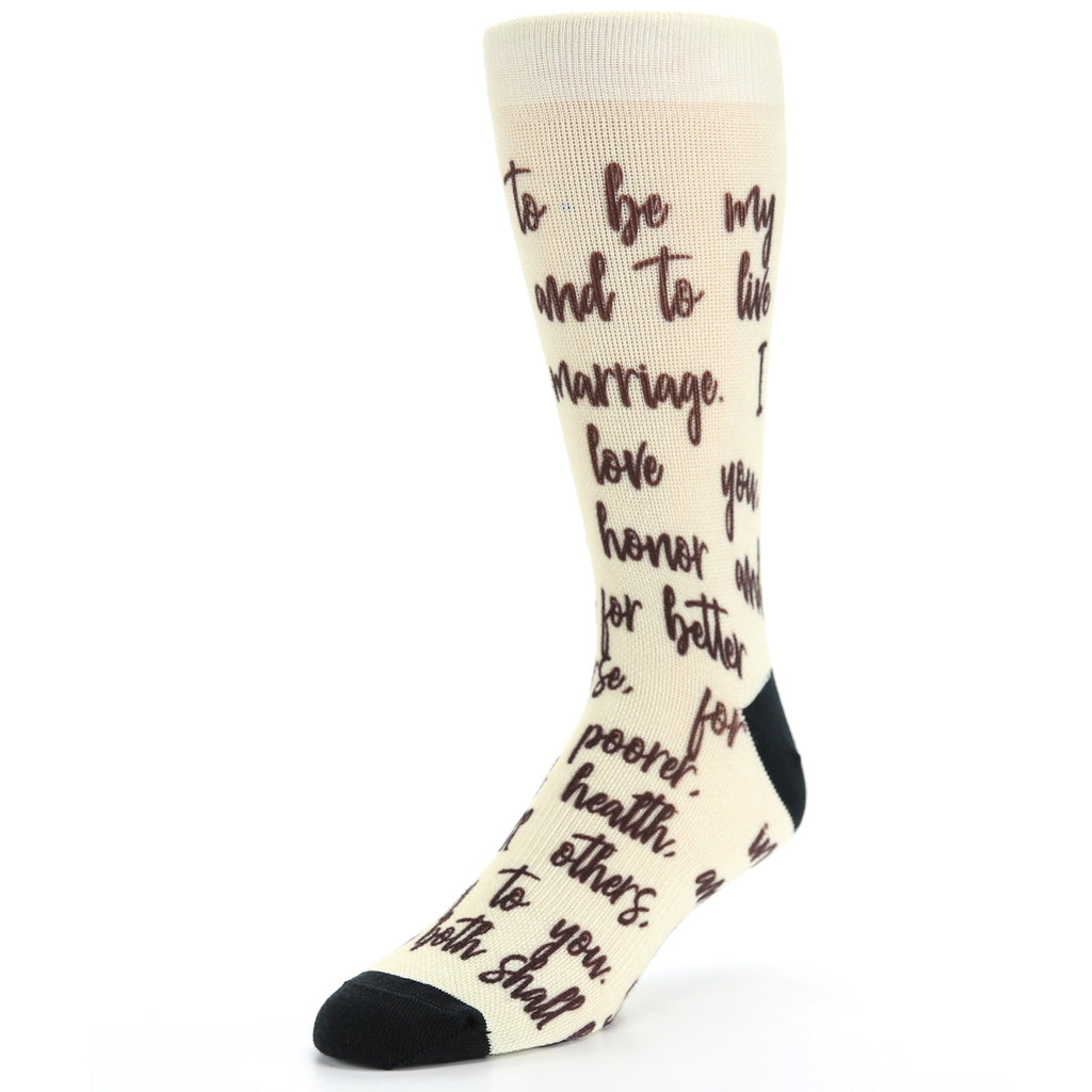 Champagne Sweet Sentiment Custom Note Socks - Script - Men's Custom Socks